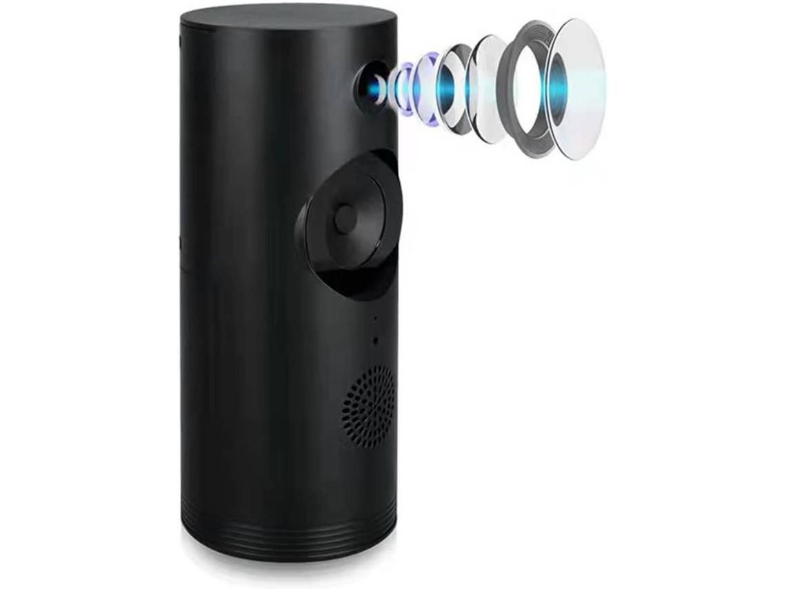 YIZHOOD Altavoz Bluetooth Inteligente Cámara HD 1080P para Vigilancia de Seguridad en el Hogar con Tarjeta de Memoria 64G Negro YIZHOOD