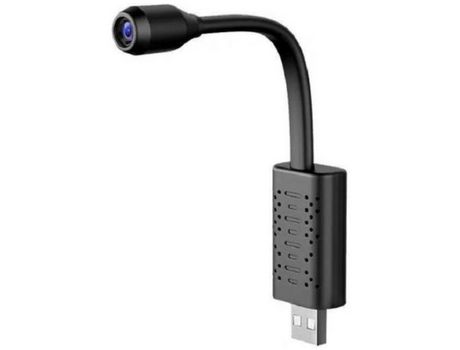 Cámara espía Wifi de alta definición 1080P ángulo de vigilancia ajustable inalámbrico USB Flexible negro YIZHOOD