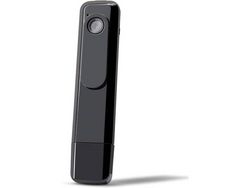 Mini cámara portátil con clip 1080P Cámara corporal HD Cámara espía oculta Cámara portátilNegro YIZHOOD