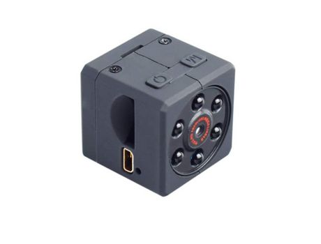 Mini cámara inalámbrica impermeable HD 1080P gran angular con detección de movimiento visión nocturnaNegro YIZHOOD