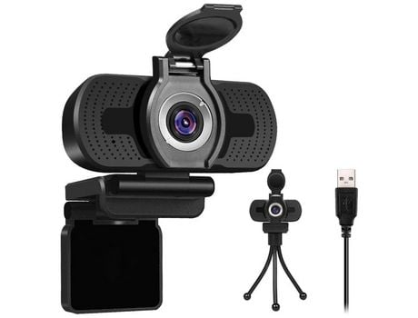 Cámara web 1080P con micrófono Cámara web USB para computadora Cámara web Plug and Play para computadora de escritorio y portátil Negro YIZHOOD