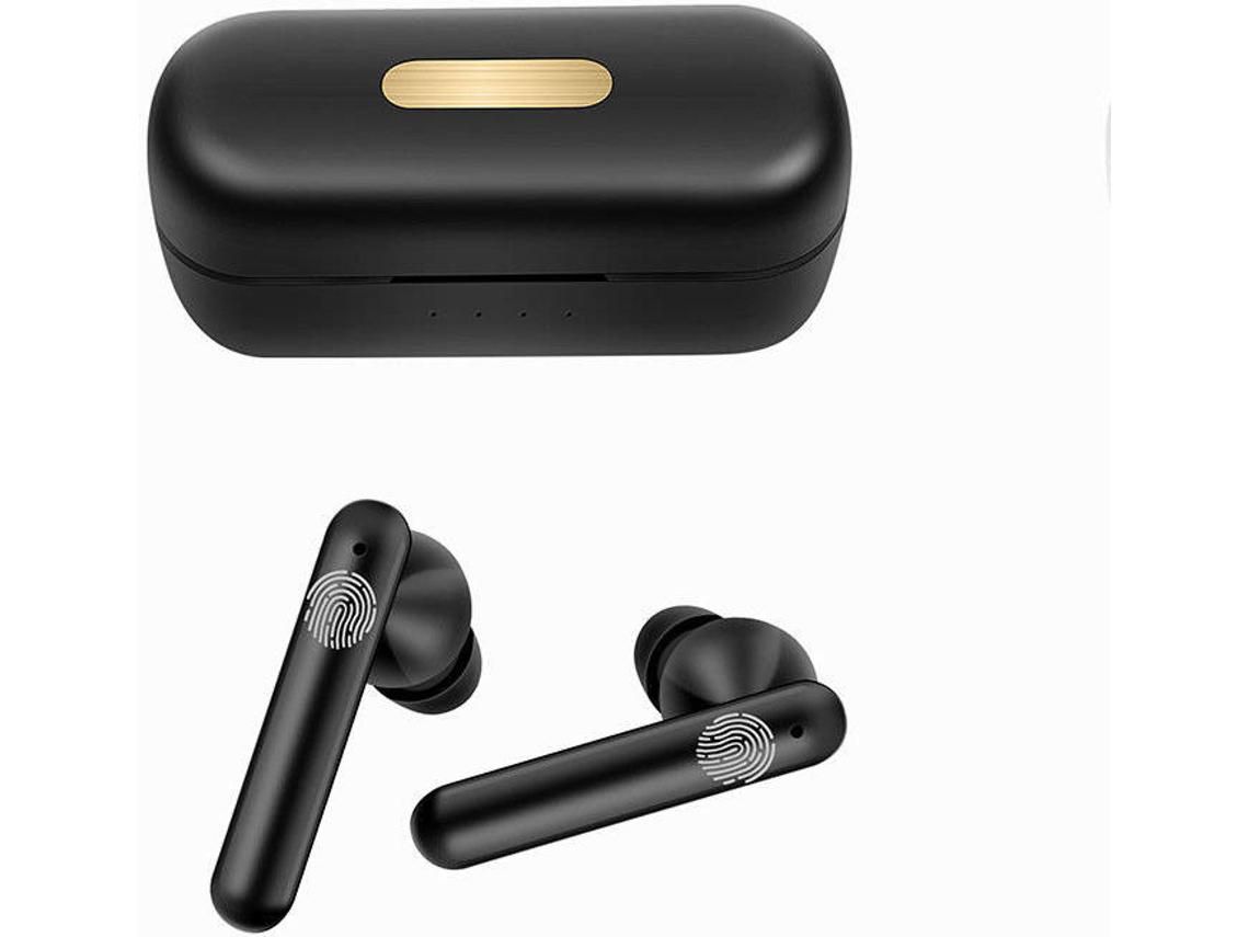 Enkers Auriculares Inalámbricos Bluetooth Bluetooth 5.0 con Micrófono y Estuche de Carganegro YIZHOOD