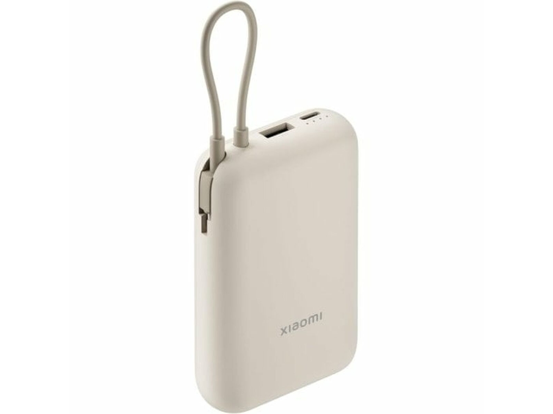 Power Bank XIAOMI con cable integrado (10000 mAh - Beige)
