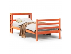 Maison Exclusive - Estructura De Cama Sin Colchón Madera Maciza Marrón 75x190 Cm