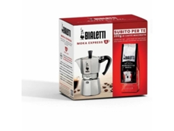 Bialetti Moka Classico Cafetera Italiana, Gris, 3 Tazas, VETONEK