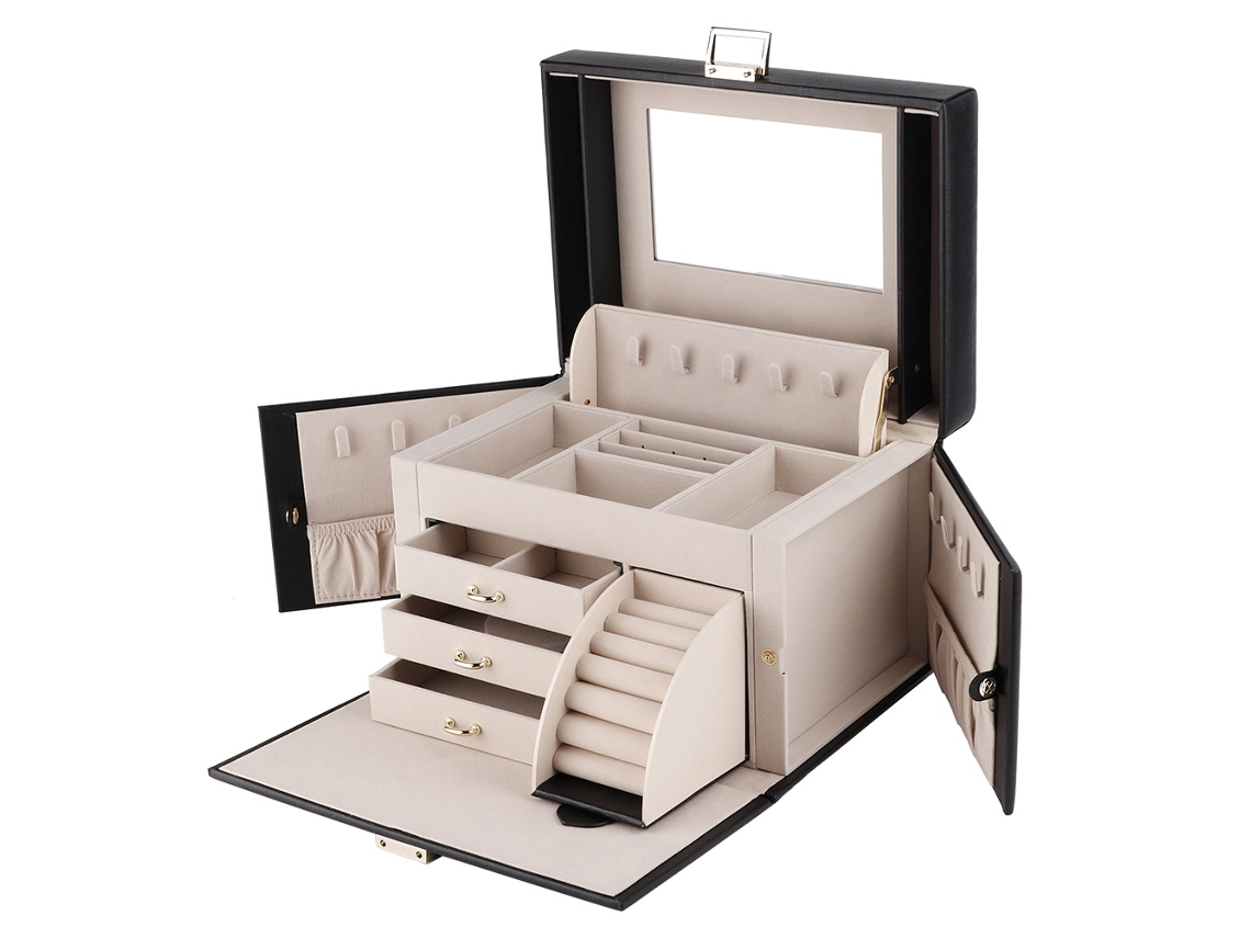 Caja de almacenamiento de joyas para organizar y exhibir