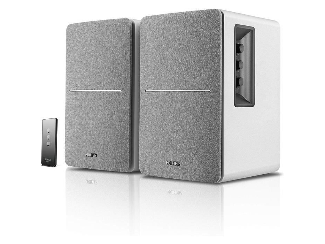 EDIFIER R1280T Blanco 42W Altavoces Activos Estudio y Biblioteca Mando a Distancia Infrarrojos 2 Entradas RCA Amplificador Integrado P