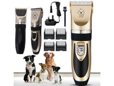 SAMURIIRON Profesional Silencio Inalámbrico Eléctrico Mascota Gato Perro Corte de pelo Clipper Trimmer Shaver Grooming Set Kit