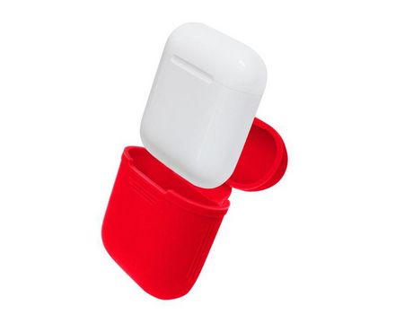 Funda de transporte Airpods de silicona - Rojo