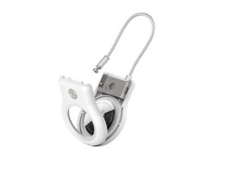 Secure Holder Wire Cable Airtag Wh