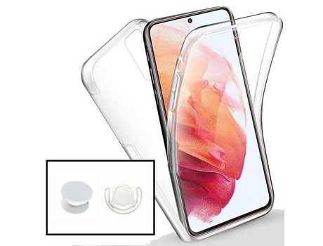 Kit Capa 3x1 360 Impact Protection 1 GripHolder 1 Suporte GripHolder Branco PHONECARE para Xiaomi Poco F5 Pro - Transparente/Branco