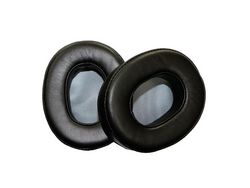 1 par de almofadas de ouvido de pele de carneiro para SONY MDR-1ADAC/1ABT/1A1R/1RBT Negro