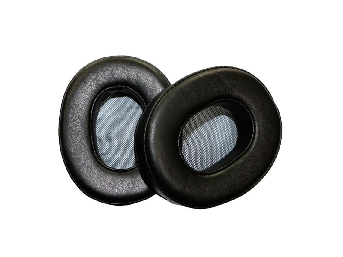 1 par de almofadas de ouvido de pele de carneiro para SONY MDR-1ADAC/1ABT/1A1R/1RBT Negro