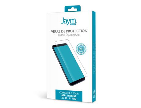 Cristal Templado para iPhone X / XS JAYM Apple para iPhone 11 Pro JAYM Plano 2.5D JAYM 9H ultrarresistente Asahi