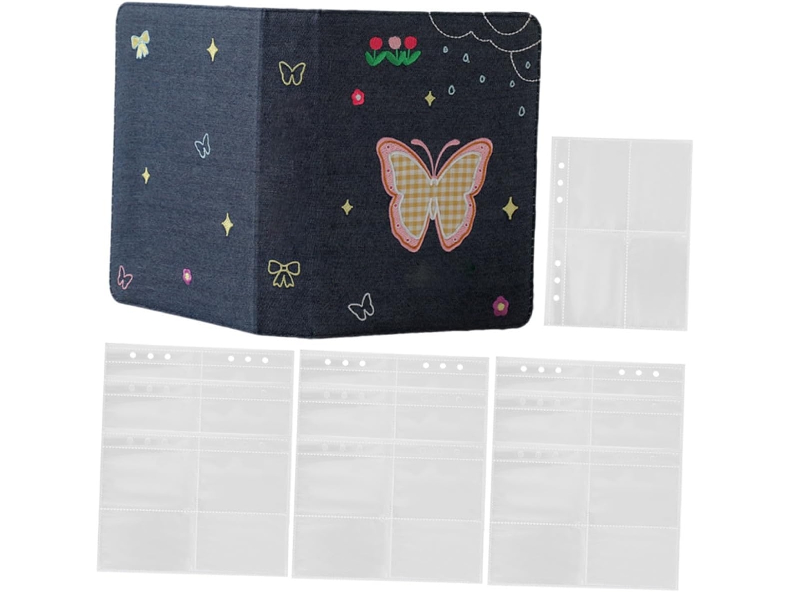 Álbum Fotos Ligero Tamaño A5 4 Compartimentos Resistente Desgaste Ideal Organizar Tarjetas Bodas Aniversarios