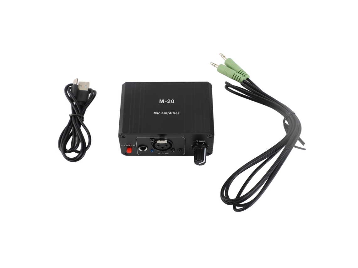 Preamplificador De Micrófono Con Alta Ganancia Y Alimentación Fantasma De 48 V Para Micrófonos Dinámicos Y De Condensador.