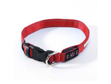 Lámpara de collar de perro emisor de luz ajustable impermeable recargable por USB Lámpara de collar de perro emisor de luz