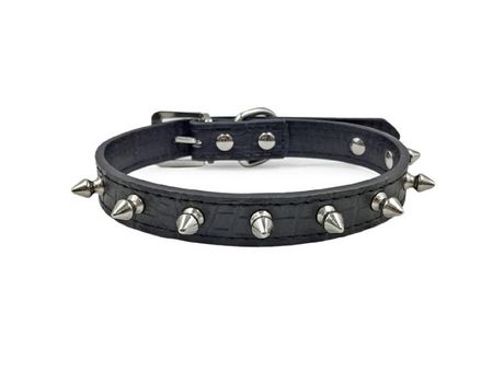 Disfrute del collar de perro, collar de gato, correa ajustable de cuero para collar de mascota,