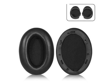 Substituição de protetores de ouvido com juntas e fivelas para Sony WH-1000XM4 Negro