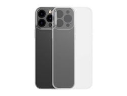 Funda de Cristal Fosco BASEUS para iPhone 13 Pro Max Dura con Marco de Gel Transparente Arws000802