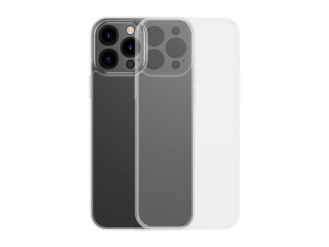Funda de Cristal Fosco BASEUS para iPhone 13 Pro Max Dura con Marco de Gel Transparente Arws000802