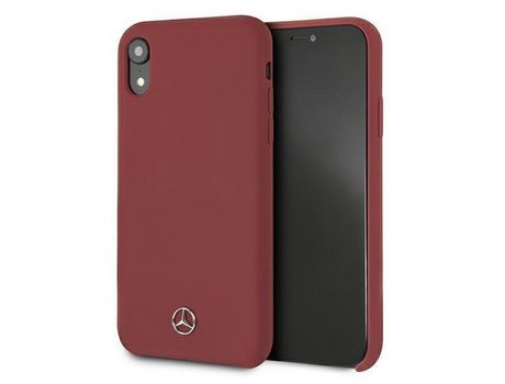 Funda MERCEDES Mehci61Silre iPhone Xr Czerwony/Red Linha de Silicona