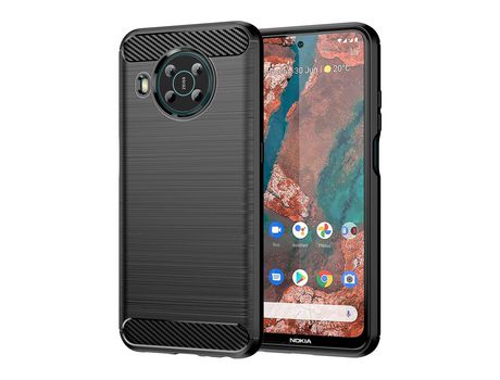 Funda Estilo Carbon Flexible para Nokia X100 Negro