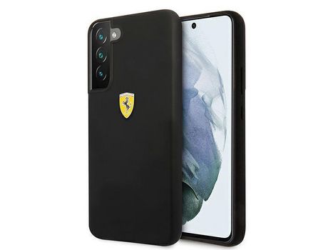 Funda FERRARI Fessihcs22Mbk S22 + S906 Negro/Negro On Track Silicona