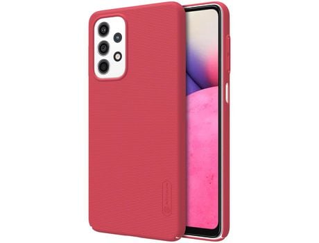 Funda NILLKIN Super Frosted Shield + Soporte Samsung Galaxy A33 5G Rojo