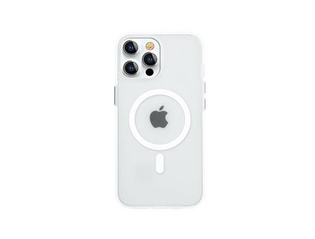 Funda Magnética Da Série Elegante KINGXBAR Pqy para iPhone 13 Pro Blanco Compatible con Magsafe