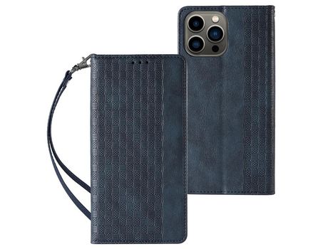 Funda para iPhone 12 Pro Max Bolsa Book Mini Cordón Colgante Azul