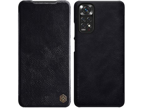 Funda de Couro Sintético NILLKIN Qin para Xiaomi Rojo mi Note 11S / Note 11 Negro