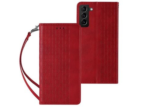 Funda para Samsung Galaxy S22 + S22 Plus Bolsa Book Mini Cordón Colgante Rojo