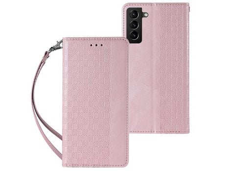 Funda para Samsung Galaxy S22 + S22 Plus Bolsa Book Mini Cordón Colgante Rosa