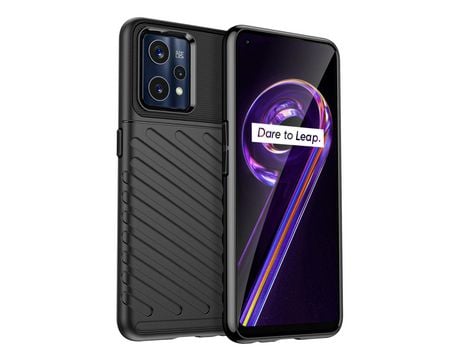Funda Thunder Rígida Flexible para Realme 9 Pro + 9 Pro Plus Negro