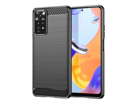 Funda para Xiaomi Redmi Note 11 Pro Plus 5G y 11 Pro 5G y 11 Pro HURTEL Efecto Carbono Negro
