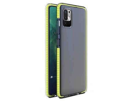 Funda para Xiaomi Redmi Note 10 5G y Poco M3 Pro HURTEL Silicona Soft Amarillo