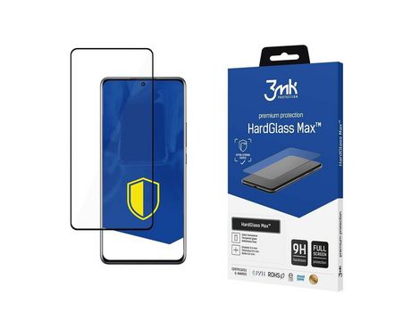 Película Cristal 3Mk Hardglass Max para Xiaomi 12 Pro Negro / Negro, Fullscreen Glass