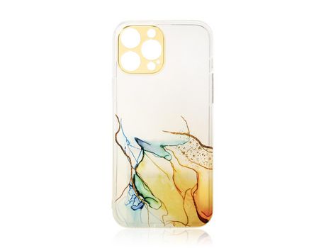 Funda Efecto Mármol para iPhone 13 Pro Max Naranja