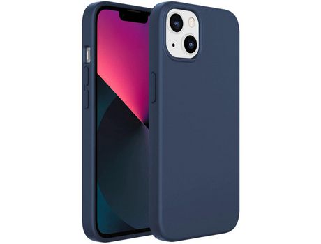 Funda Magnética Da Série de Silicona KINGXBAR Pqy para iPhone 13 Pro Max de Silicona Azul Compatible con Magsafe