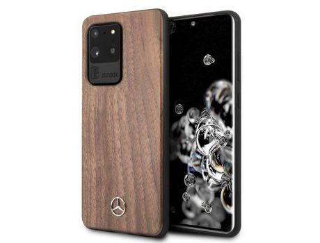 Funda Rígido MERCEDES Mehcs69Vwolb S20 Ultra G988 Marrón Wood Line Walnut