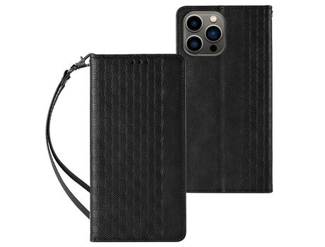 Funda para iPhone 12 Pro Max Bolsa Book Mini Cordón Colgante Negro