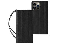 Funda para iPhone 12 Pro Max Bolsa Book Mini Cordón Colgante Negro