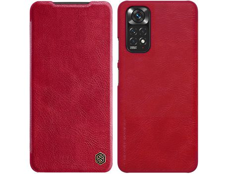Funda de Couro Sintético NILLKIN Qin para Xiaomi Rojo mi Note 11S / Note 11 Rojo