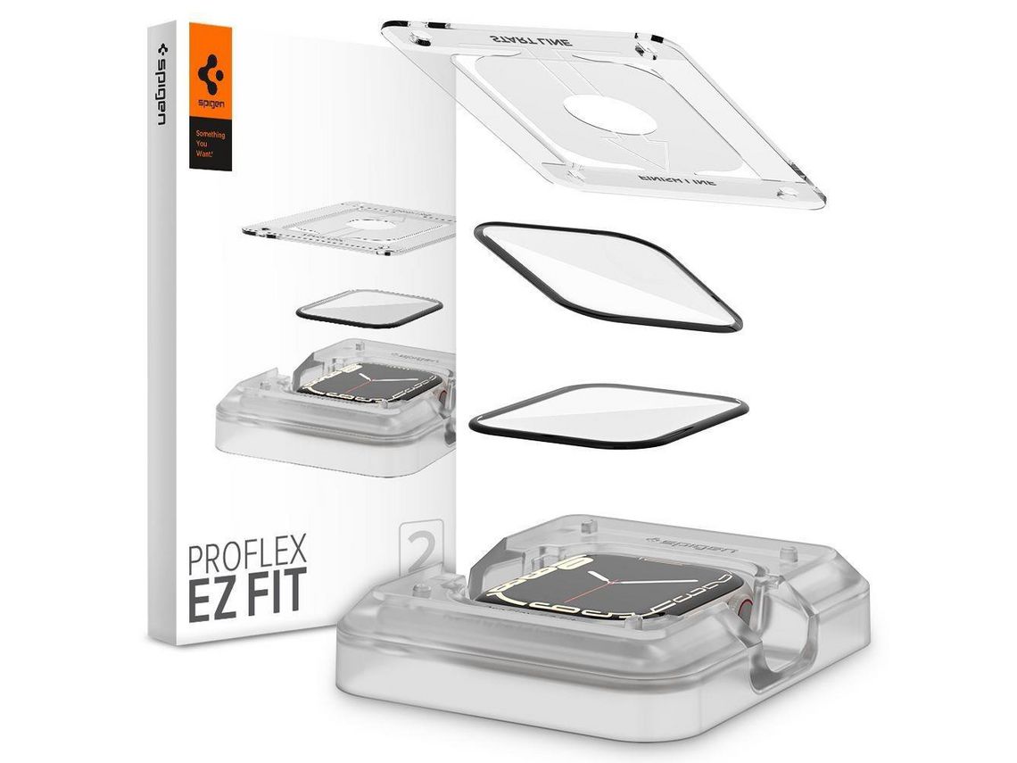 Película Apple Watch 7 SPIGEN Cristal Flexible 45Mm Transparente