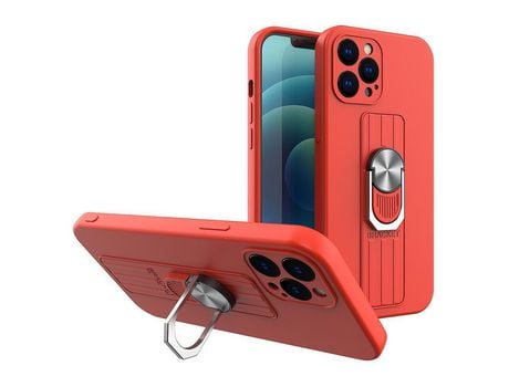 Funda de Silicona con Soporte para Samsung Galaxy A53 5G Rojo