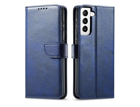 Funda Magnética Elegante Tipo Estante con Soporte para Samsung Galaxy S21 Fe Azul