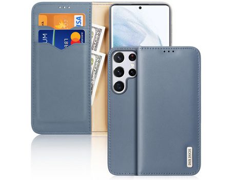 Funda para Samsung Galaxy S22 Ultra DUX DUCIS Piel Sintética Azul