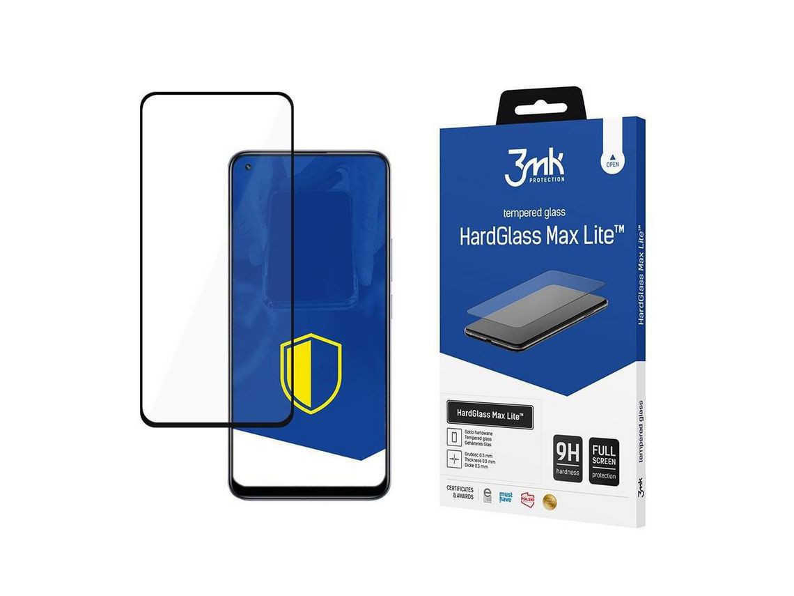 Película Cristal Realme 8 5G Negro Hardglass Max Lite De 3Mk