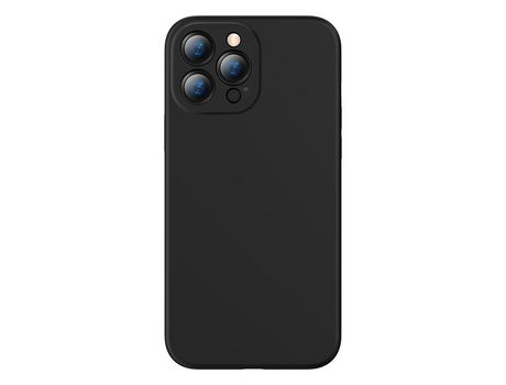 Funda BASEUS Liquid Gel de Borracha Flexible Macia para iPhone 13 Pro Max Negro Aryt000201